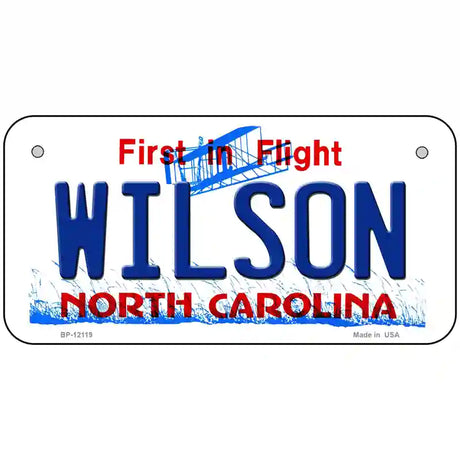 Wilson North Carolina State Novelty Metal License Plate LP-12119 6" x 3" (BP)