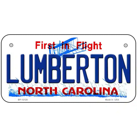 Lumberton North Carolina State Novelty Metal License Plate 6" x 3" (BP)