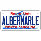 Albermarle North Carolina State Novelty Metal License Plate 6" x 3" (BP)