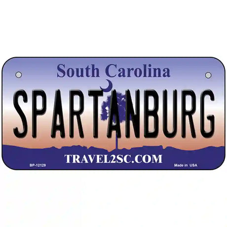 Spartanburg South Carolina State Novelty Metal License Plate 6" x 3" (BP)