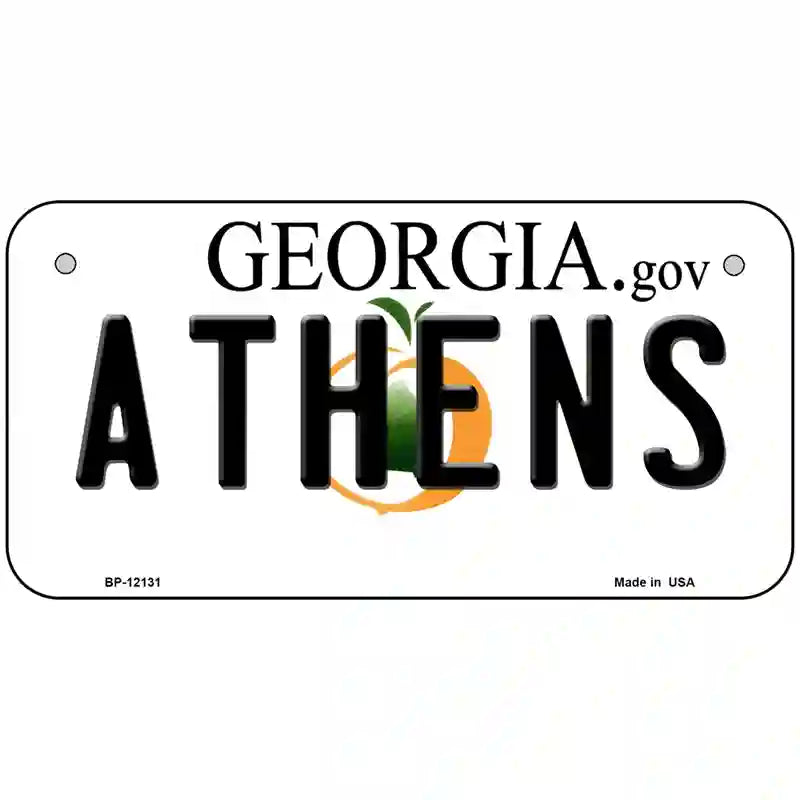 Athens Georgia State Novelty Metal License Plate 6" x 3" (BP)