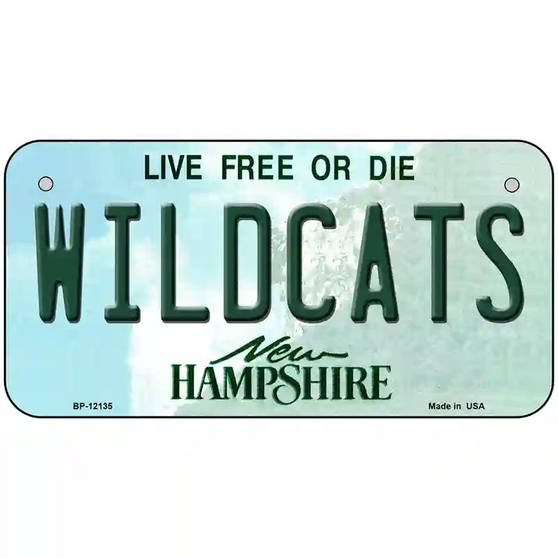 Wildcats New Hampshire Novelty Metal License Plate 6" x 3" (BP)