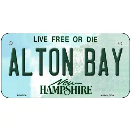 Alton Bay New Hampshire Novelty Metal License Plate 6" x 3" (BP)