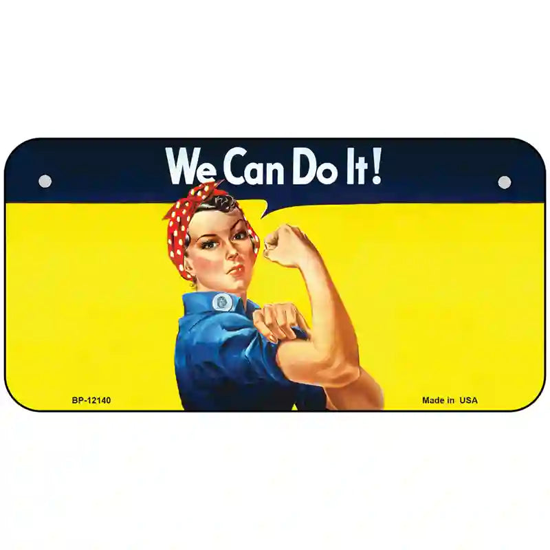 We Can Do It Novelty Metal License Plate 6" x 3" (BP)