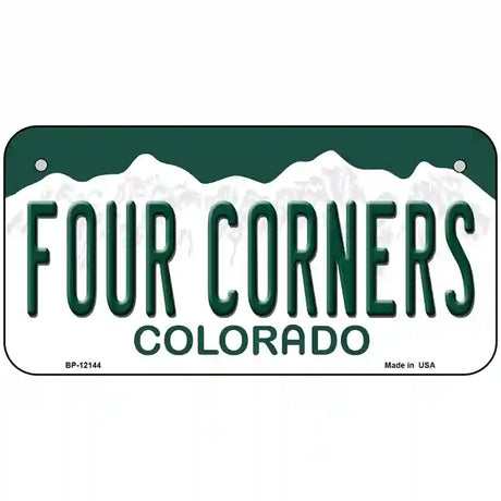 Four Corners Colorado Novelty Metal License Plate 6" x 3" (BP)