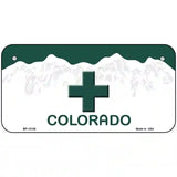 Marajuana Cross Colorado Novelty Metal License Plate 6" x 3" (BP)