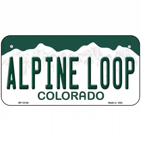 Alpine Loop Colorado Novelty Metal License Plate 6" x 3" (BP)