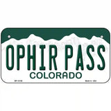 Ophir Pass Colorado Novelty Metal License Plate 6" x 3" (BP)