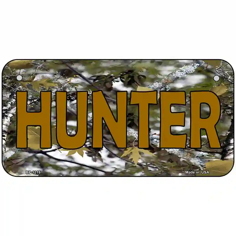 Hunter Camouflage Novelty Metal License Plate 6" x 3" (BP)