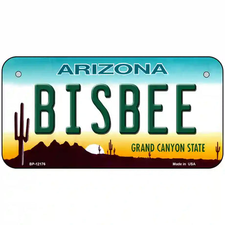 Bisbee Arizona Novelty Metal License Plate 6" x 3" (BP)