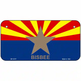 Bisbee Arizona Flag Novelty Metal License Plate 6" x 3" (BP)