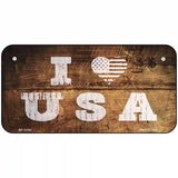 I Love USA Novelty Metal License Plate 6" x 3" (BP)