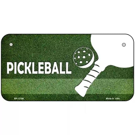 Pickleball Novelty Metal License Plate 6" x 3" (BP)