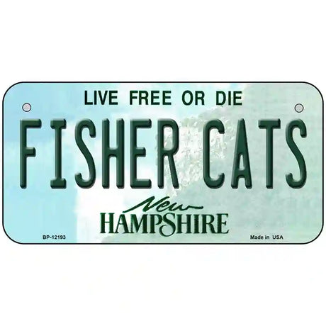 Fisher Cats New Hampshire Novelty Metal License Plate 6" x 3" (BP)