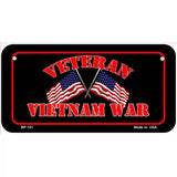 Vietnam War Veteran Novelty Metal License Plate 6" x 3" (BP)