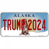 Trump 2024 Alaska Novelty Metal License Plate 6" x 3" (BP)