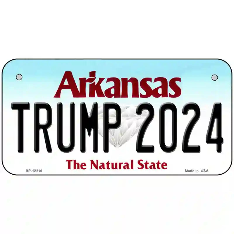 Trump 2024 Arkansas Novelty Metal License Plate