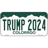 Trump 2024 Colorado Novelty Metal License Plate 6" x 3" (BP)