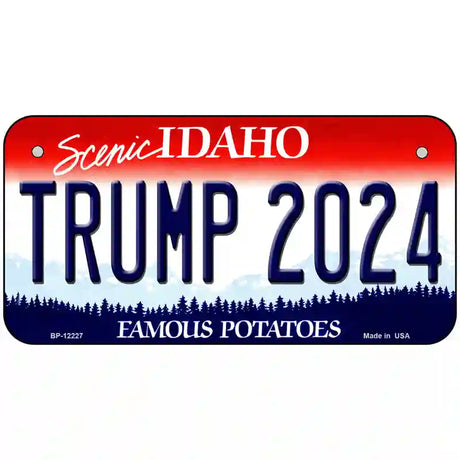 Trump 2024 Idaho Novelty Metal License Plate 6" x 3" (BP)