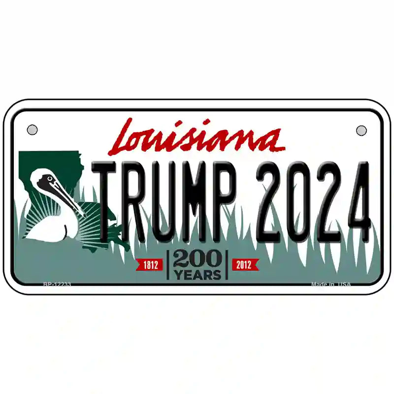 Trump 2024 Louisiana Novelty Metal License Plate