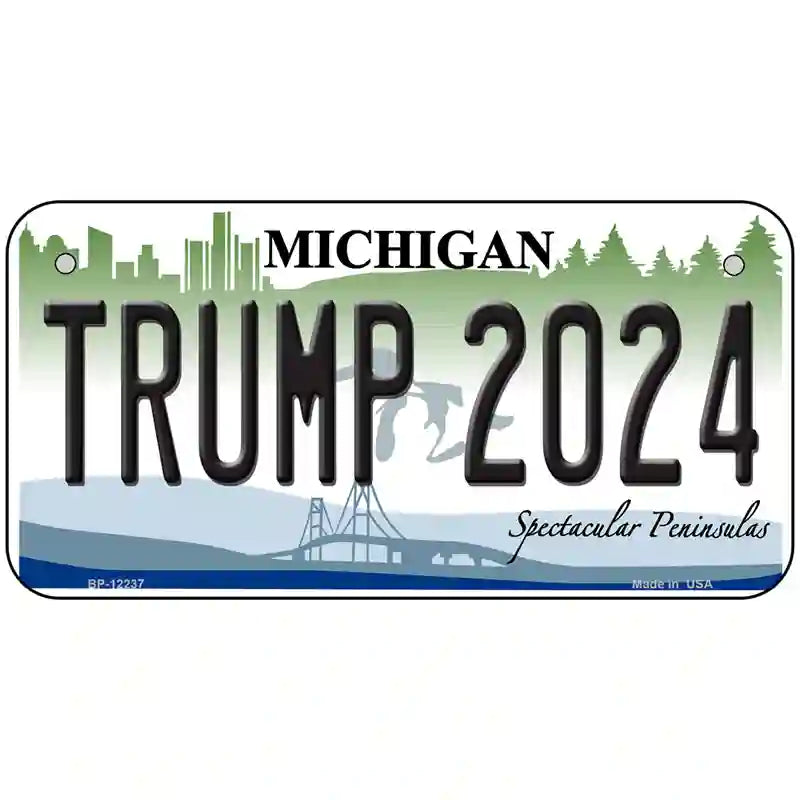 Trump 2024 Michigan Novelty Metal License Plate