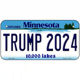 Trump 2024 Minnesota Novelty Metal License Plate 6" x 3" (BP)