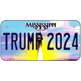 Trump 2024 Mississippi Novelty Metal License Plate 6" x 3" (BP)