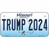 Trump 2024 Missouri Novelty Metal License Plate 6" x 3" (BP)