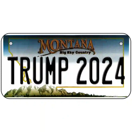 Trump 2024 Montana Novelty Metal License Plate 6" x 3" (BP)