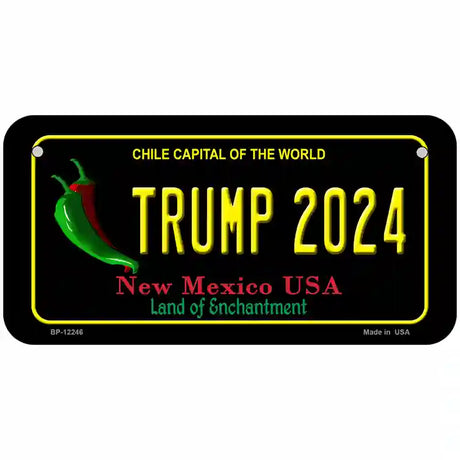 Trump 2024 New Mexico Novelty Metal License Plate 6" x 3" (BP)