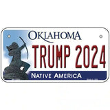 Trump 2024 Oklahoma Novelty Metal License Plate