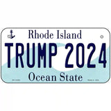 Trump 2024 Rhode Island Novelty Metal License Plate