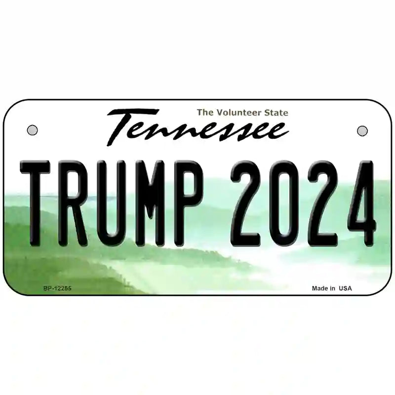 Trump 2024 Tennessee Novelty Metal License Plate 6" x 3" (BP)