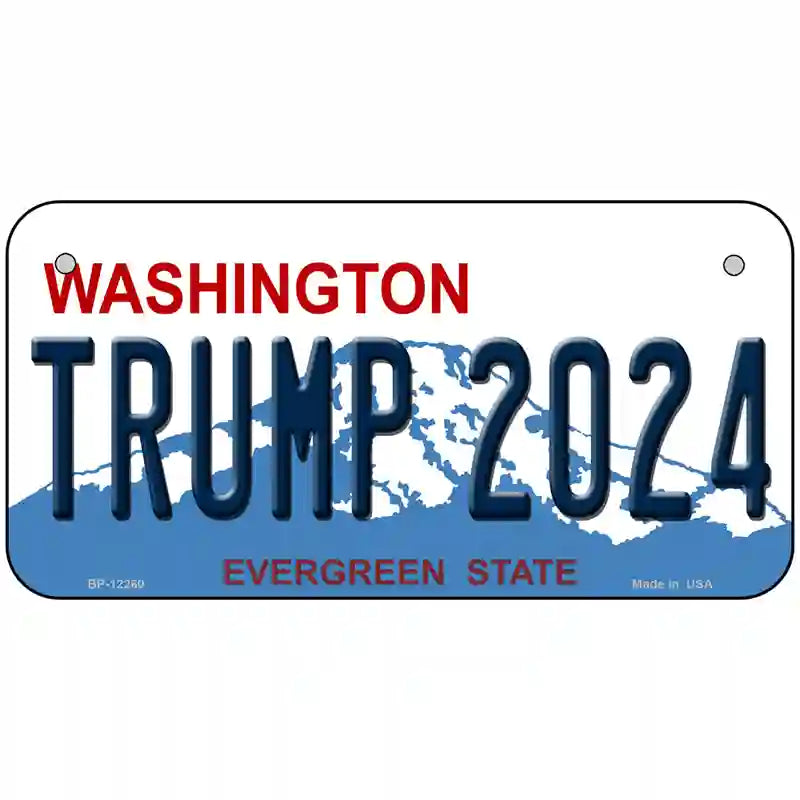 Trump 2024 Washington Novelty Metal License Plate