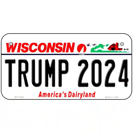 Trump 2024 Wisconsin Novelty Metal License Plate