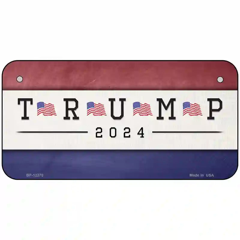 Trump 2024 Novelty Metal License Plate Tag LP-12270 6" x 3" (BP)