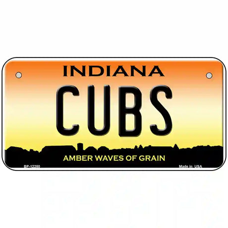 Cubs Indiana Novelty Metal License Plate 6" x 3" (BP)