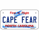 North Carolina Cape Fear Novelty Metal License Plate 6" x 3" (BP)