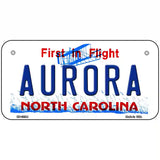 North Carolina Aurora Novelty Metal License Plate 6" x 3" (BP)