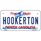 North Carolina Hookerton Novelty Metal License Plate 6" x 3" (BP)