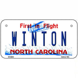 North Carolina Winton Novelty Metal License Plate 6" x 3" (BP)