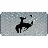 Bucking Bronco Novelty Metal License Plate 6" x 3" (BP)