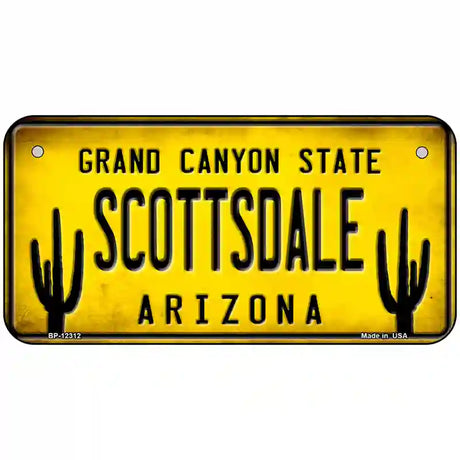 Arizona Scottsdale Novelty Metal License Plate 6" x 3" (BP)