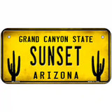 Arizona Sunset Novelty Metal License Plate 6" x 3" (BP)