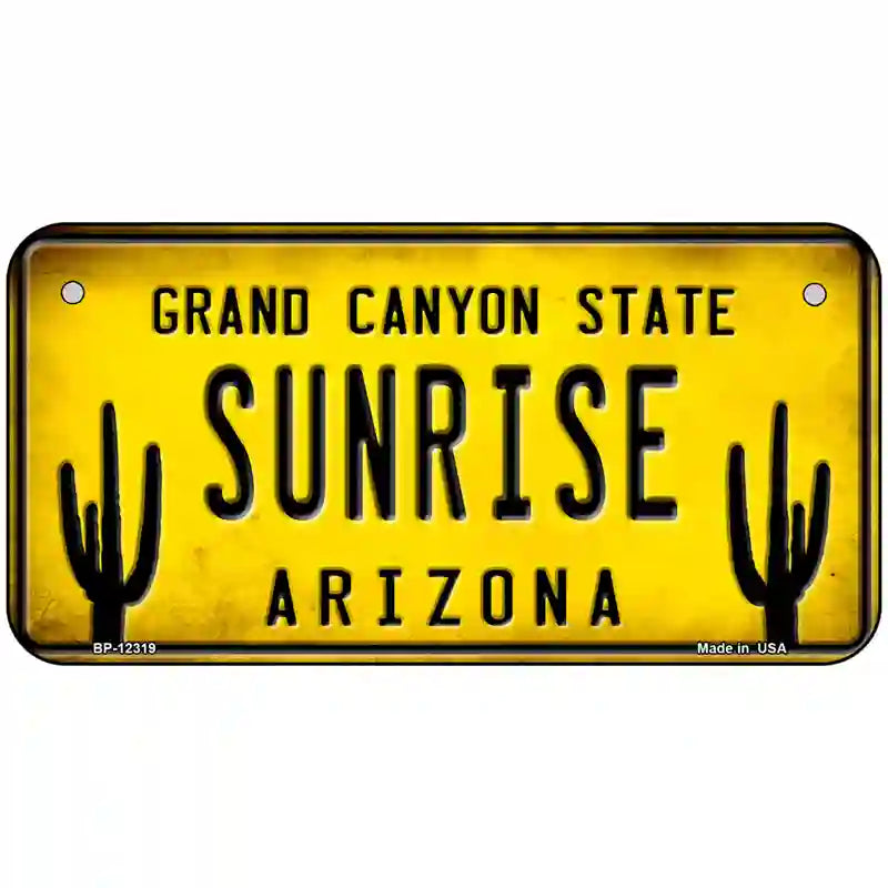 Arizona Sunrise Novelty Metal License Plate 6" x 3" (BP)