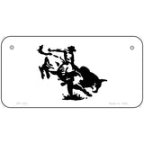 Bull Rider Novelty Metal License Plate 6" x 3" (BP)