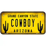 Arizona Cowboy Novelty Metal License Plate 6" x 3" (BP)