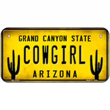 Arizona Cowgirl Novelty Metal License Plate 6" x 3" (BP)