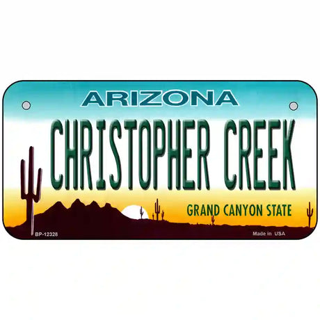 Christopher Creek Arizona Novelty Metal License Plate 6" x 3" (BP)