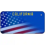 California with Blue California Plate Novelty Metal License Plate 6" x 3" (BP)